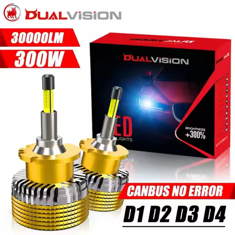 360 Led D3S Headlight Canbus D1S D2S D4S D8S 1:1 Xenon Lights Turbo LED Four-Side 30pc CSP Chips Plu