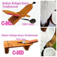 MATA Traditional Wooden Coconut Grater (1 set of one eye) Coconut Grater Nyiok Coconut Grater Coconu
