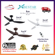 [12.12] BESTAR Razor DC Motor Ceiling Fan 46" 54" | 6-Speed Reversible blades | Includes 24W Tri-Colour LED | Free Express Delivery | Singapore Local Warranty