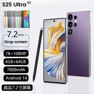 รุ่นใหม่ S25Ultra ศัพท์มือถือเวอร์ชันสากล 4+64G จริง 4G หน้าจอขนาดใหญ่ 8.2 สมาร์ทโฟนแอนดรอยด์ขนาดนิ