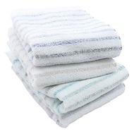 hiorie Imabari Towels, Face Towels, Leftover Thread Border Towels, Set of 4, Random Color Set, Made 
