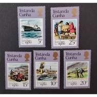 Tristan da Cunha , 1980 International Stamp Exhibition Transporting Mail , MINT, COMPLETE SET