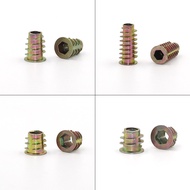 Zinc Alloy Trapezoidal Nut Furniture Nut with Inner Outer Thread Nut Solid Wood Embedded Nut Hardwar