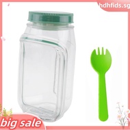 Salad Jar Reusable with Side Open Lid-Leak  Jar,  Storage Container& Salad Leakproof Dressing Contai