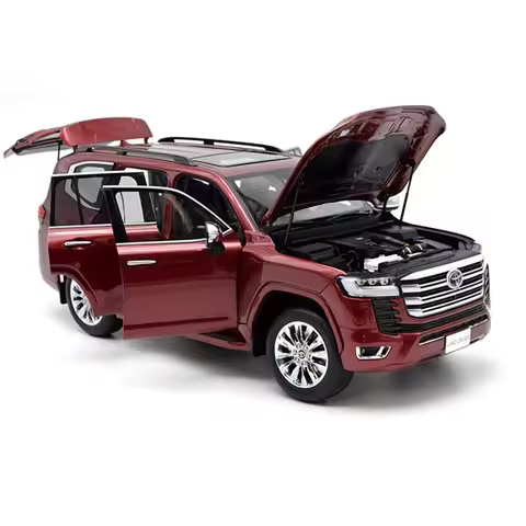 LCD 1:18 Scale Diecast Alloy Red Toyota Land Cruiser LC300 ZX Toys Cars Model Classics Adult Souveni