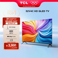 UPGRADE NEW 2025 TCL ทีวี 32 นิ้ว HD QLED Google TV รุ่น 32V4C ระบบปฏิบัติการ Google/Netflix&Youtube