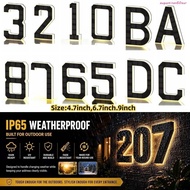 AUGUSTINAN LED House Number Plaque, IP65 Waterproof Highlighting Solar Lighted House Numbers Light, 