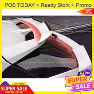 Car Rear Top Roof Glass spoiler Window boot Trunk Lip wing Vios city Honda civic Fc Type R Typer Tail Black colour Vent