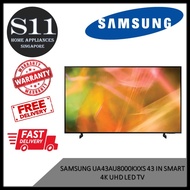 SAMSUNG UA43BU8000KXXS 43 IN SMART 4K UHD LED TV * 3 YEARS LOCAL WARRANTY Brand new and authentic