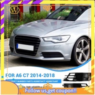 【W】Car Front Bumper Grille Fog Lamp Grille Trim Cover 4G0807647T 4G0807648T for  A6 C7 2014-2018