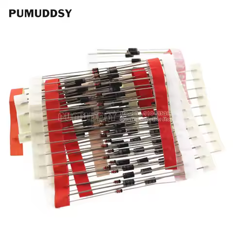 100PCS 1N4007 1N5819 1N4001 UF4007 FR107 FR157 FR207 1N4004 1N4937 HER107 RL207 1N5817 1N5399 DO-41 