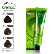 Bremod Hair Colors Ash/Ash Brown Silver Gray Ash Blond Color Dyed Cream for Salon Styling Use 100ml
