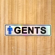 K3 SIGN LABEL GENTS SIGN SIZE 4X18CM