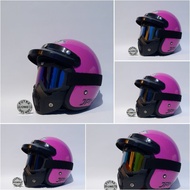ORIGINAL BOGO HELMET PACKAGE JPN ARC RETRO PINK MAGENTA GOOGLE MASK