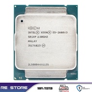 ใช้โปรเซสเซอร์ Intel Xeon 2680 V3 SR1XP 2.5Ghz 12 Core 30MB เต้ารับแอลจีเอ2011-3 CPU E5 2680V3 CPD
