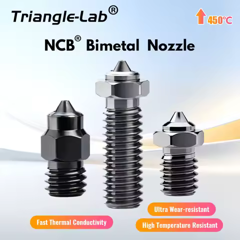 Trianglelab NCB™ Nozzle V6 VOLCANO MK8 DLC Bimetal Hardened Steel Copper Alloy Diamond-like Coating