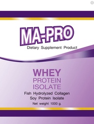 MA PRO Whey Protein Isolate มาโปร เวย์โปรตีน ไอโซเลต ผสมคอลลาเจน 1KG อาหารเสริมเพิ่มกล้ามเนื้อและเพิ