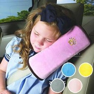 【小綠貓】麂皮絨兒童安全帶護套枕 不挑色 車用睡枕 兒童護肩枕