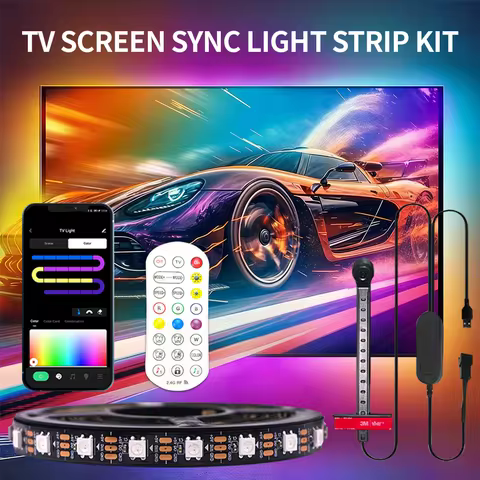 TV&PC LED black light WS2812 Camera Ambient Smart TV LED Backlight Color Sync Tuya LED Light For Inc