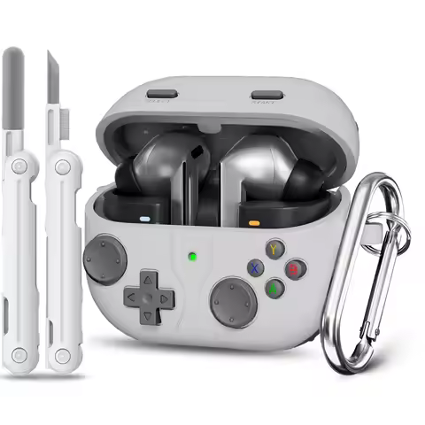 for Samsung Galaxy Buds 3 FE/3 Pro/3 New Case Silicone Classic Game Player Design with Cleaning Kit 