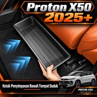 【Proton X50 2025+】Under Seat Storage Box Car Organizer Hidden Storage Tray Interior Accessories Cust