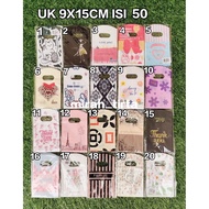 Mini plastic bag with 9x15 small olshop motif. Mini online shop bag