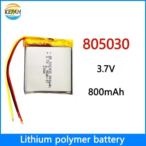 3.7V 800mAh 803035 polymer lithium battery, suitable for children's toys, driving recorders, electro