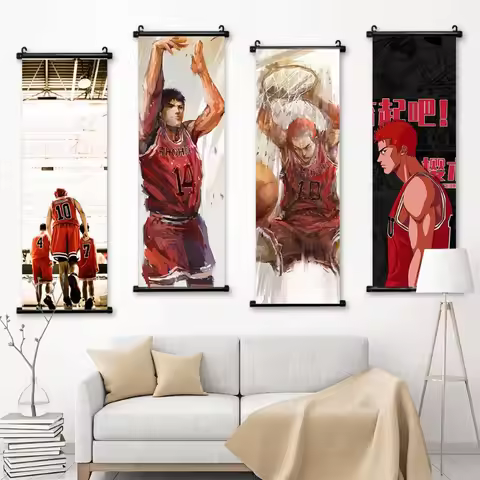 Slam Dunk Anime Character Poster HD Canvas Living Room Decoration Painting Wall No Mark Nails Hangab