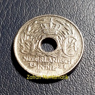 Uang Koin Kuno 5 Cents Wilhelmina Nederlandsch East Indie Tahun 1921