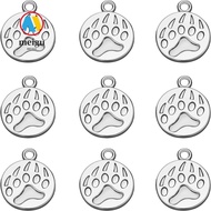 MEIGU 100Pcs Alloy Animal Footprint Pendants, 0.71x 0.58inch Bear  Shape Bear  Pattern Charms, Sturd