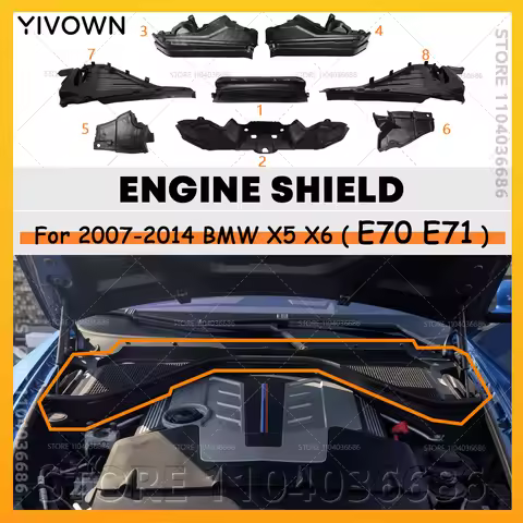 For 2007 2008 2009 2010 2011 2012 2013 2014 BMW X5 Hybrid X6 35iX 50iX M E70 E71 Car Partition Panel