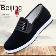 Old Beijing Cloth Shoes Beijing Shoes Cloth Shoes Men's Pure Handmade Flat Corduroy Anti-slip Wear-r