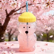2026 New Bear Straw Glass Cup, 20oz Cute Glass Tumbler With Straw, Borosilicate Glass Mug For U7j5