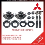 1SET 16 PIECES  PROTON SAGA BLM/SAGA FL/SAGA FLX - REAR SUSPENSION ABSORBER MOUNTING /COVER/BUSH/COI