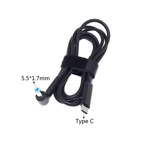 DC 5.5 x 1.7mm Power Supply Plug Connector Converter Cable Cord 19V USB Type C PD Charging Cable for