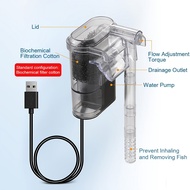 USB Fish Tank Filter Mini Fish Tank Waterfall 250h/L 2.5W Suitable for Aquatic Small Fish Tank Filte