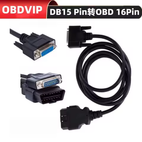 156cm 5ft OBD2 16Pin Male To DB 15Pin Male Extension Cable VGA Obd To Db15 Data Cord Diagnostic Exte