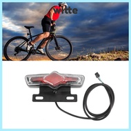 WITTE Electric Bike Warning Signal Light, SM Plug Waterproo Electric Bike Tail Light, Durable 36V-60