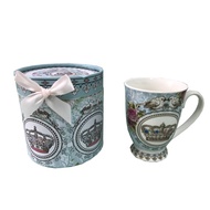 Porcelain 320cc foot Mug with Flower Design