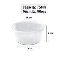 750ml Microwave Container Food Container / Take Away Container / Bekas Makanan (Round)