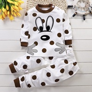 babymylove Pambata Pambata Fashion Pambabaeng Pajama Long Sleeve Cartoon Pajama Mga Bata Damit pantu