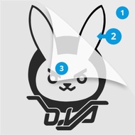 Laptop Decal Sticker Video Game Console Overwatch DVA