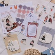 Character Series Journal Set Bullet Journal Package Sticky Note Sticker Journal Material Set Diary P