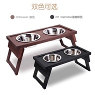 Dog Food Rack Dog Food Bowl Large Dog Food Bowl Medium-Sized Dog Small Dog Double Bowl Large Stainle