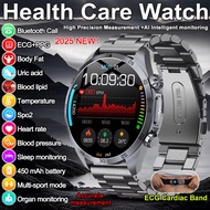 2025 New XIAOM Pulse Therapy Electrotherapy CES Sleep ECG+PPG Smart Watch BP Blood Lipid Uric Acid H
