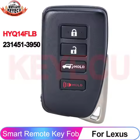 KEYECU HYQ14FLB For Lexus NX300 RX450h RX350 LX570 IS300 IS350 RC300 2020 2021 2022 4 Buttons Fob Re
