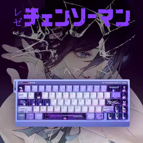 TitanNation Reze Anime Keycap PBT Nuclear Power/Cherry Profile Keycaps PC Translucent Custom MX Key 
