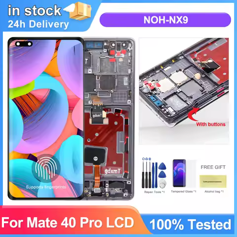 6.61" OLED For Huawei Mate 40 Pro NOH-NX9 NOH-AN01 LCD Display Touch Screen Digital For Huawei Mate 