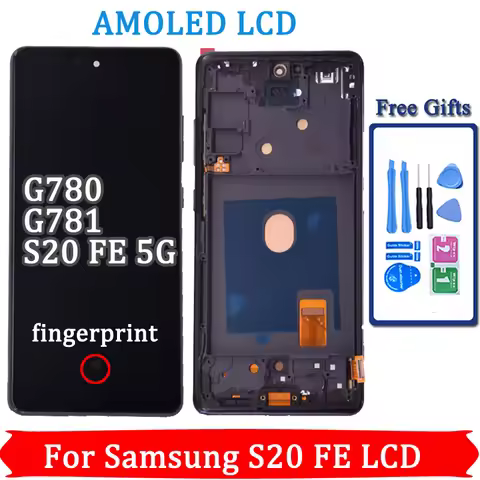 6.5'' AMOLED For Samsung S20 FE S20 Fan Edition LCD Display Touch Digitizer Assembly For S20 FE 5G S