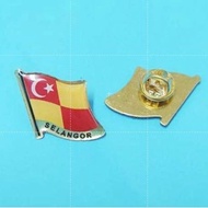 SELANGOR COLLAR PIN SOLID GOLD COLLAR PIN SELANGOR FLAG